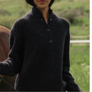 Jenni Kayne Boucle Button Pullover Sweater, Size Small